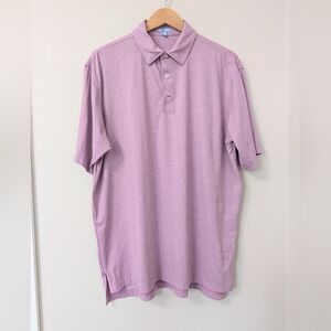 Genteal Purple Preformance Polo Shirt Mens Golf Preppy